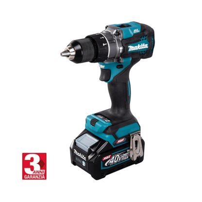 Kit Makita Originale XGT® Trapano Avvitatore a Percussione per Forature e Avvitature Gravose 45 Accessori + 2 Batterie 40V